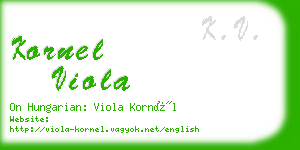 kornel viola business card